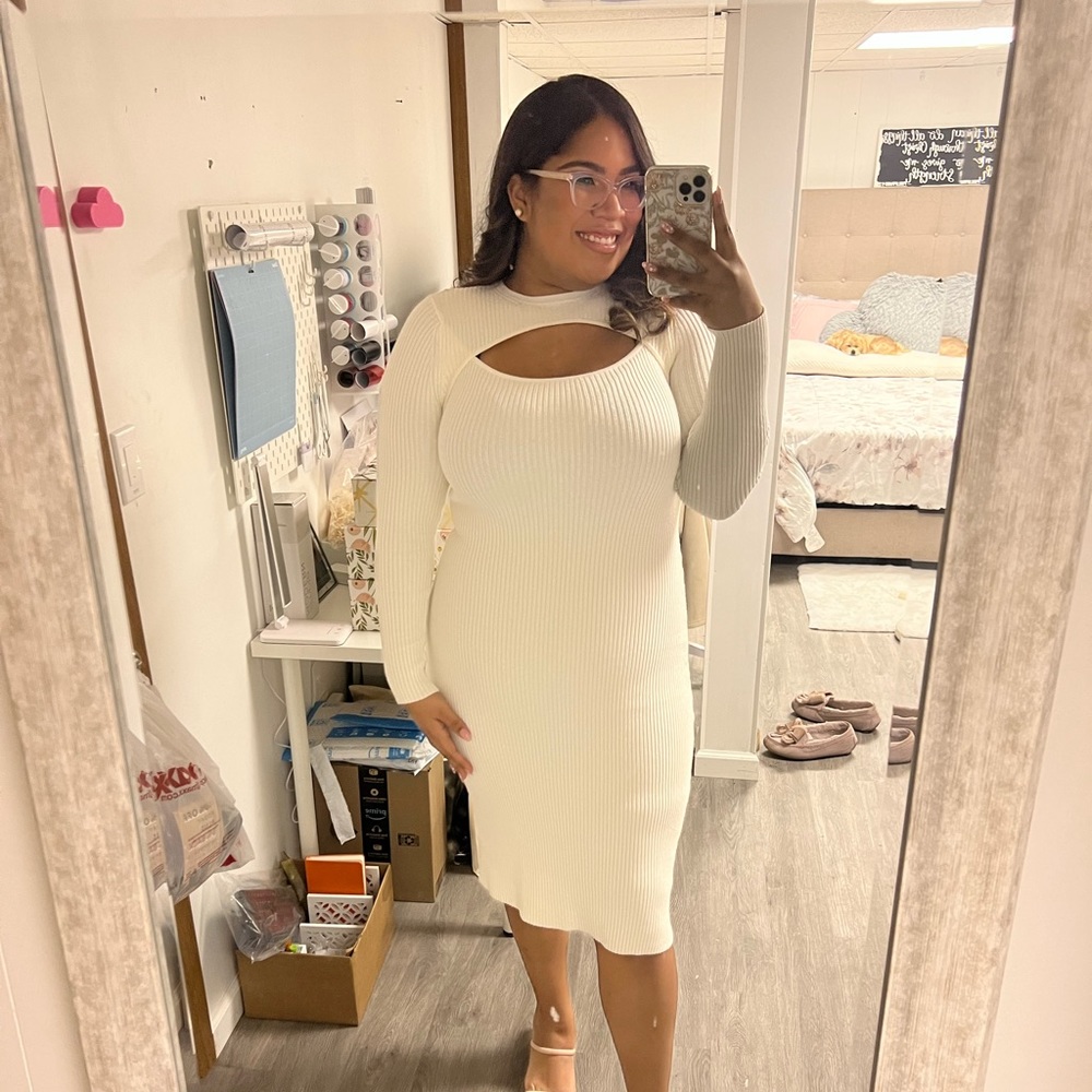 Cream sweater Dress
